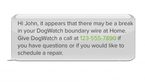 text from a dogwatch dealer