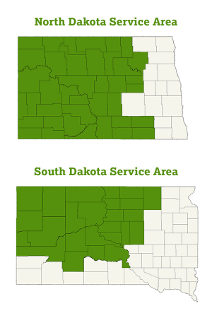 West Dakota DogWatch service area map