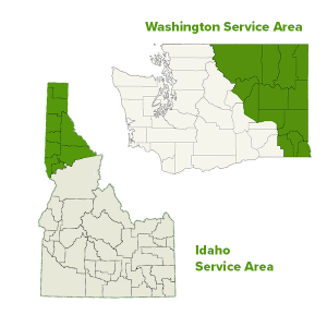 DogWatch of Spokane and Northern Idaho service area map