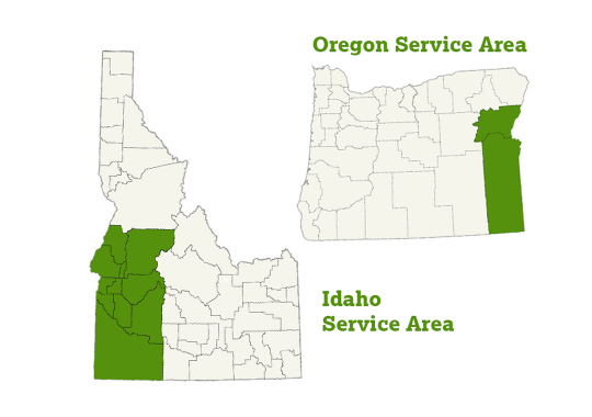 DogWatch Hidden Fences of Boise service area map