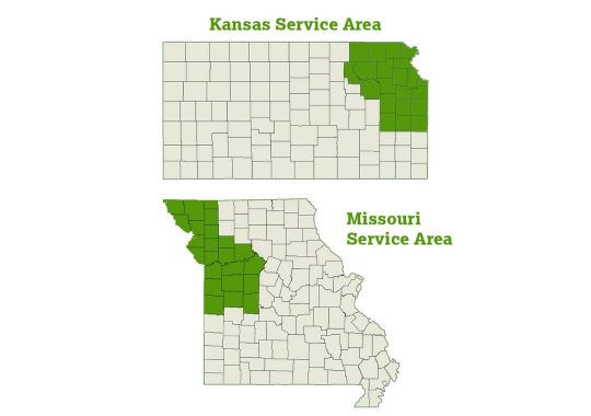 DogWatch of Greater Kansas City service area map