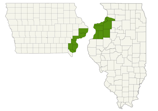 Quad Cities Area DogWatch service area map