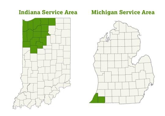 DogWatch of Northwest Indiana service area map