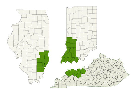 DogWatch of Evansville service area map