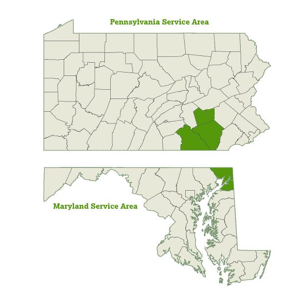 DogWatch of Susquehanna Valley service area map