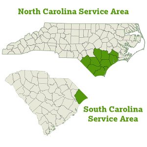 DogWatch of the Carolina Coast service area map