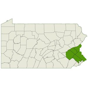 DogWatch of Southeastern PA service area map