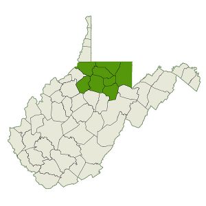 DogWatch of North Central West Virginia service area map