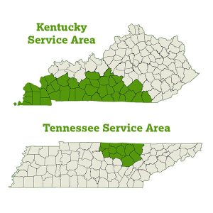 DogWatch of Southern Kentucky service area map