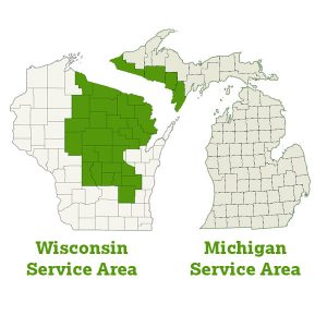 DogWatch of Central Wisconsin service area map