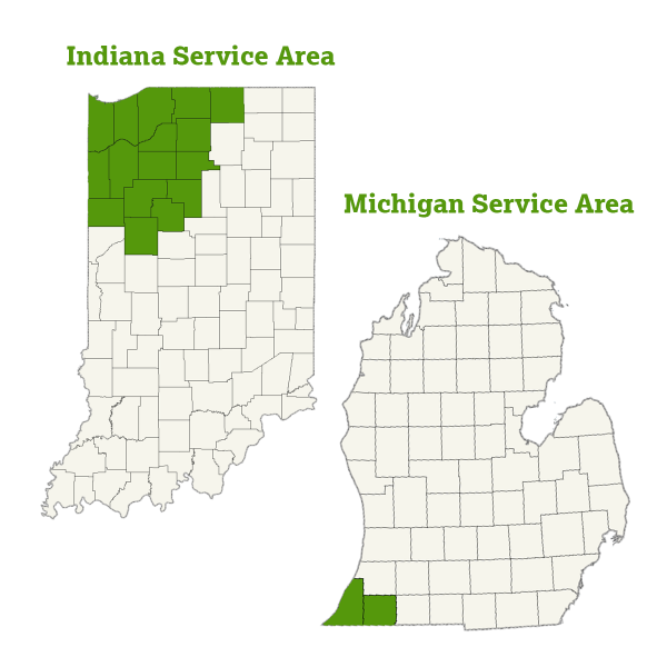 DogWatch of Northwest Indiana service area map